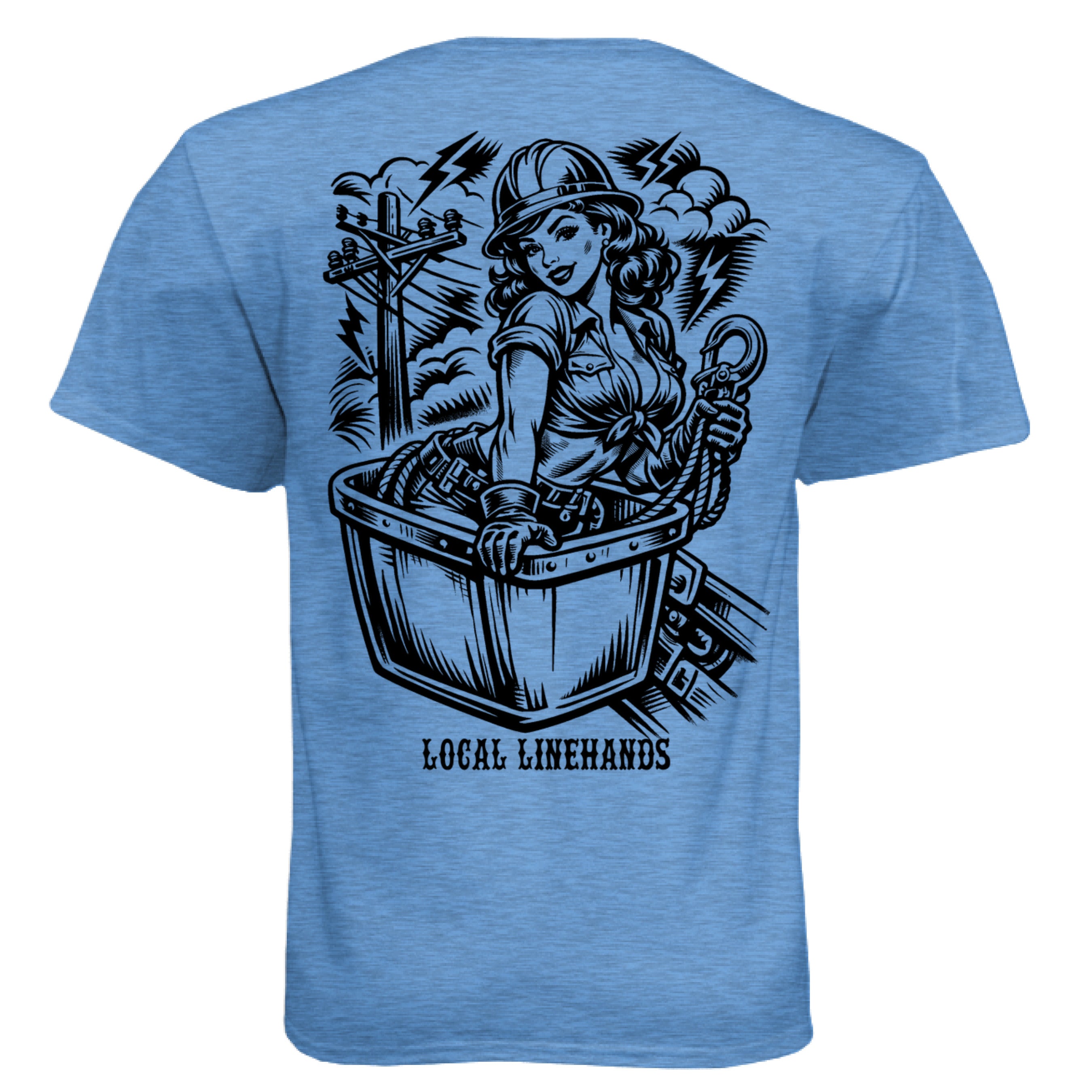 Heather Columbia Blue - BACK