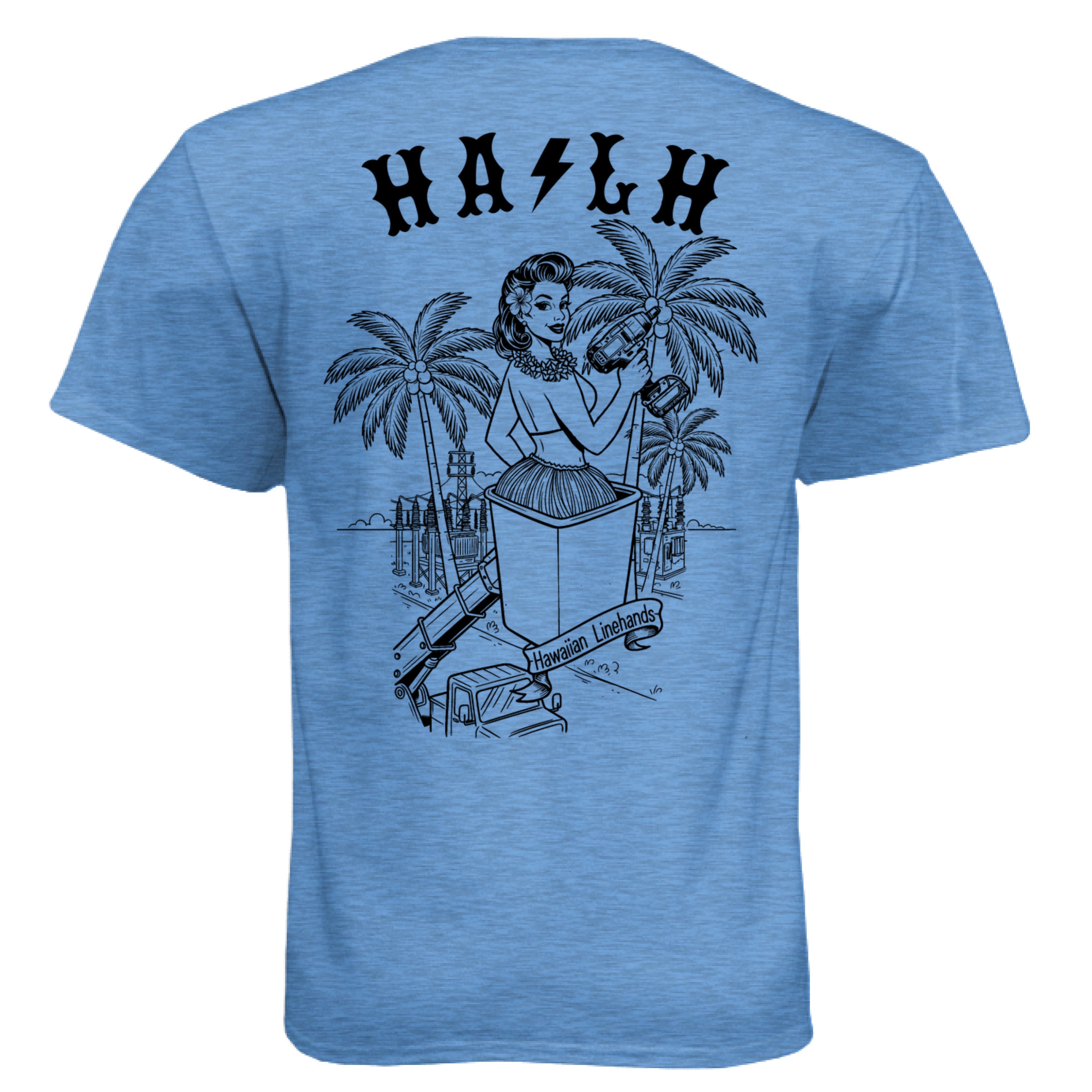 Heather Columbia Blue - BACK